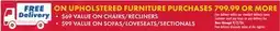 Boscov's Free Delivery on Upholstered Furniture $799.99 & More offer
