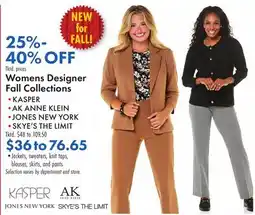 Boscov's Womens Designer Fall Collections offer