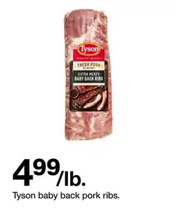 Target Tyson baby back pork ribs offer