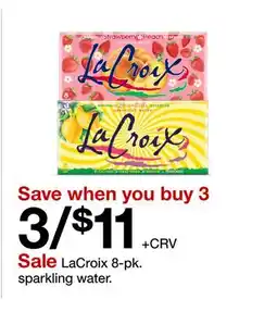 Target LaCroix 8-pk. sparkling water offer