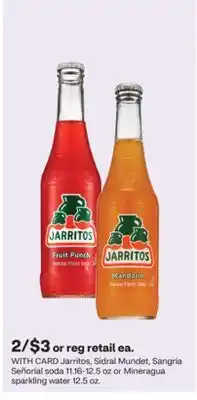 CVS Jarritos, Sidral Mundet, Sangría Señorial soda 11.16-12.5 oz or Mineragua sparkling water 12.5 oz offer