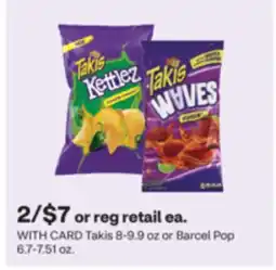 CVS Takis 8-9.9 oz or Barcel Pop 6.7-7.51 oz offer