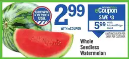 Price Chopper Whole Seedless Watermelon offer