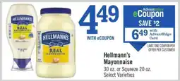 Price Chopper Hellmann's Mayonnaise offer