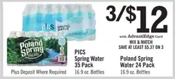 Price Chopper PICS Spring Water 35 Pack offer