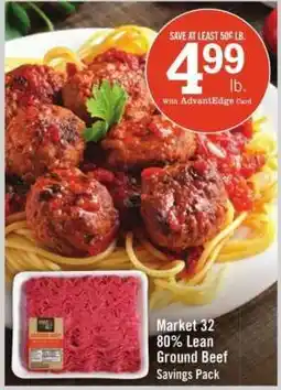 Price Chopper Market 32 80% Lean Ground Beef offer