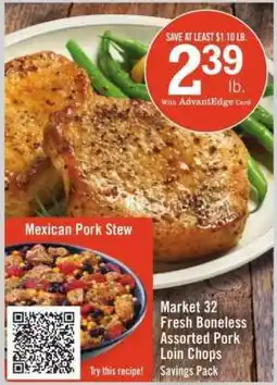 Price Chopper Market 32 Fresh Boneless Assorted Pork Loin Chops offer
