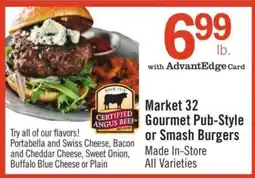 Price Chopper Market 32 Gourmet Pub-Style or Smash Burgers offer