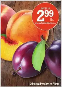 Price Chopper California Peaches or Plums offer