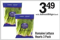 Price Chopper Romaine Lettuce Hearts 3 Pack offer