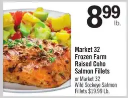 Price Chopper Market 32 Frozen Farm Raised Coho Salmon Fillets offer