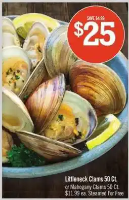 Price Chopper Littleneck Clams 50 Ct offer