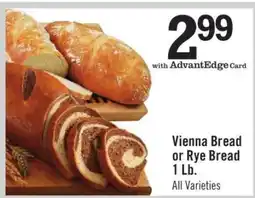 Price Chopper Vienna Bread or Rye Bread offer
