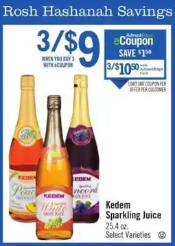 Price Chopper Kedem Sparkling Juice offer