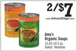 Price Chopper Amy's Organic Soups offer