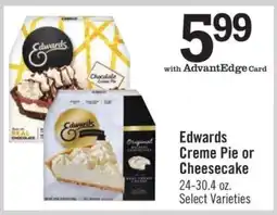 Price Chopper Edwards Creme Pie or Cheesecake offer