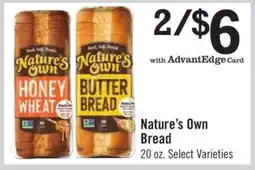 Price Chopper Nature's Own Bread offer