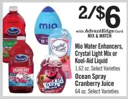Price Chopper Ocean Spray Cranberry Juice offer
