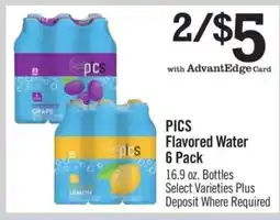 Price Chopper PICS Flavored Water 6 Pack offer