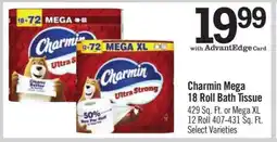 Price Chopper Charmin Mega 18 Roll Bath Tissue offer