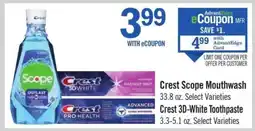 Price Chopper Crest Scope Mouthwash offer