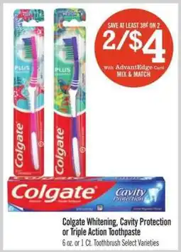Price Chopper Colgate Whitening, Cavity Protection or Triple Action Toothpaste offer