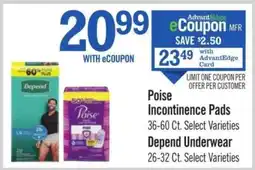 Price Chopper Depend Underwear offer