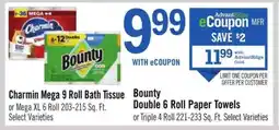 Price Chopper Bounty Double 6 Roll Paper Towels offer