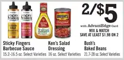 Price Chopper Sticky Fingers Barbecue Sauce offer
