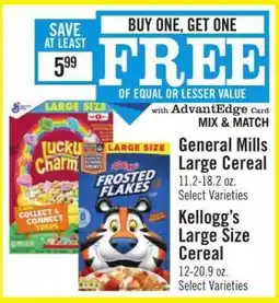 Price Chopper General Mills Large Cereal offer