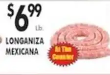 Pioneer Supermarkets Longaniza Mexicana offer