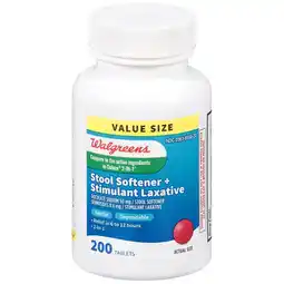 Walgreens Stool Softener + Stimulant Laxative Tablets offer