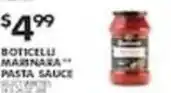 Pioneer Supermarkets Boticelli marinara pasta sauce offer