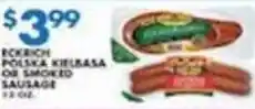 Associated Eckrich polska kielbasa or smoked sausage offer