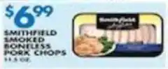 Associated Smithfield smoked boneless pork chops offer