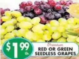 Associated Premium red or green seedless grapes offer