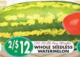 Associated Whole seedless watermelon offer