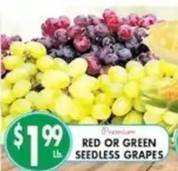 Associated Premium red or green seedless grapes offer