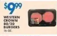Associated Western Crown 80/20 burgers offer