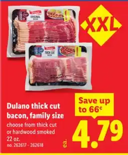 Lidl Dulano thick cut bacon, family size offer