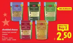 Lidl shredded cheese offer