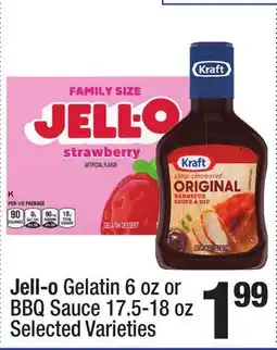 Super King Markets Jell-o Gelatin 6 oz or BBQ Sauce 17.5-18 oz offer