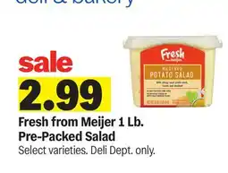 Meijer Fresh from Meijer 1 Lb. Pre-Pack Salad offer