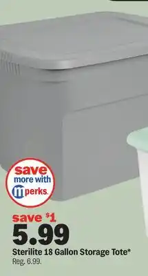 Meijer Sterilite 18 Gallon Storage Tote offer