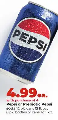 Hy-Vee Pepsi or Prebiotic Pepsi soda offer