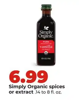 Hy-Vee Simply Organic Spices or Extract offer