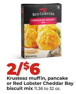 Hy-Vee Krusteaz muffin, pancake or Red Lobster Cheddar Bay biscuit mix offer