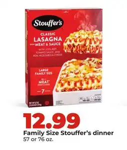 Hy-Vee Family Size Stouffer's dinner offer