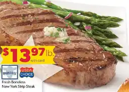 Family Fresh Market Angus Pride Fresh Boneless New York Strip Steak offer