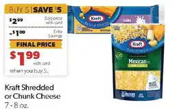 Family Fresh Market Kraft shredded or chunk cheese offer